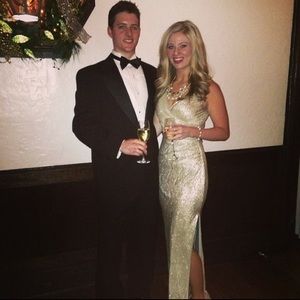 Champagne Ralph Lauren Evening Dress